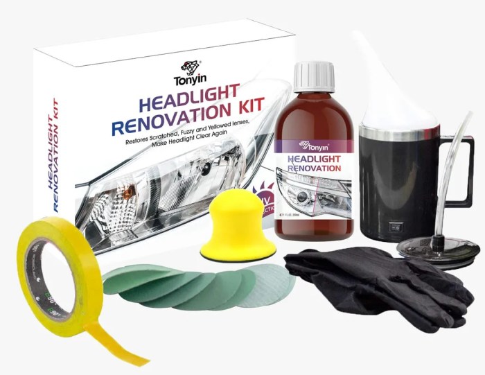 Headlight restoration kits