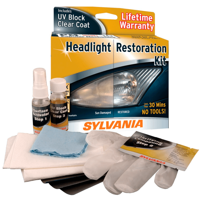 Headlight restoration kits